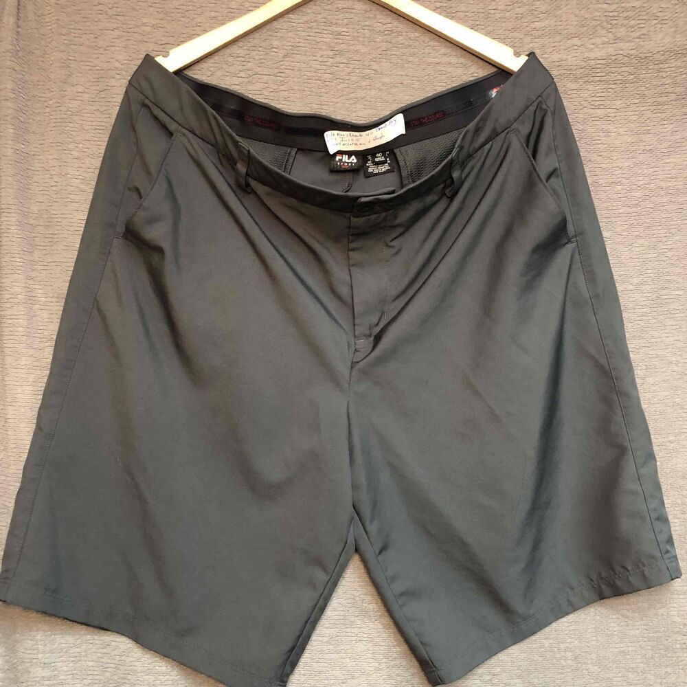 2 Pair Fila Black Golf Shorts Button Closure and pull on golf XXL Mens Size 40